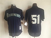 Seattle Mariners #51 Randy Johnson Navy Blue Mitchell And Ness Throwback Pullover Stitched Jersey,baseball caps,new era cap wholesale,wholesale hats